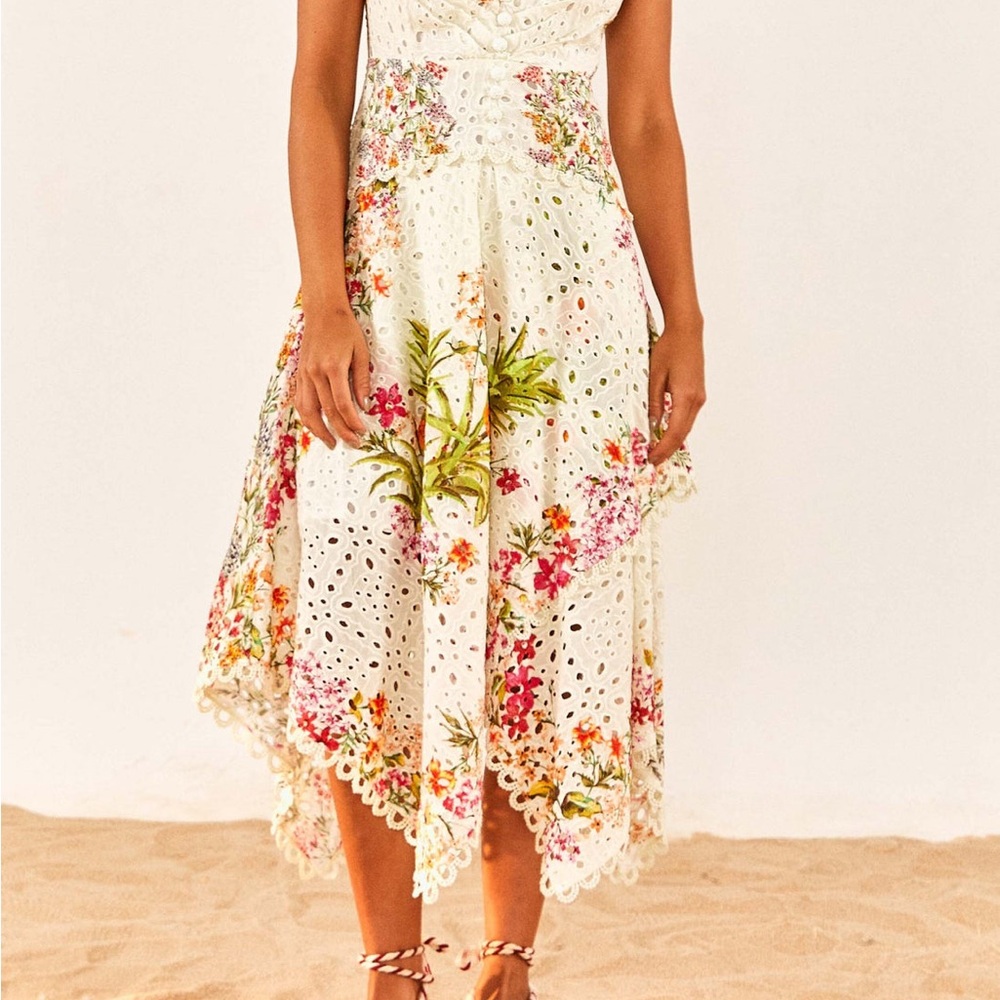 FARM Rio Delicate Forest Scarves MIDI Dress